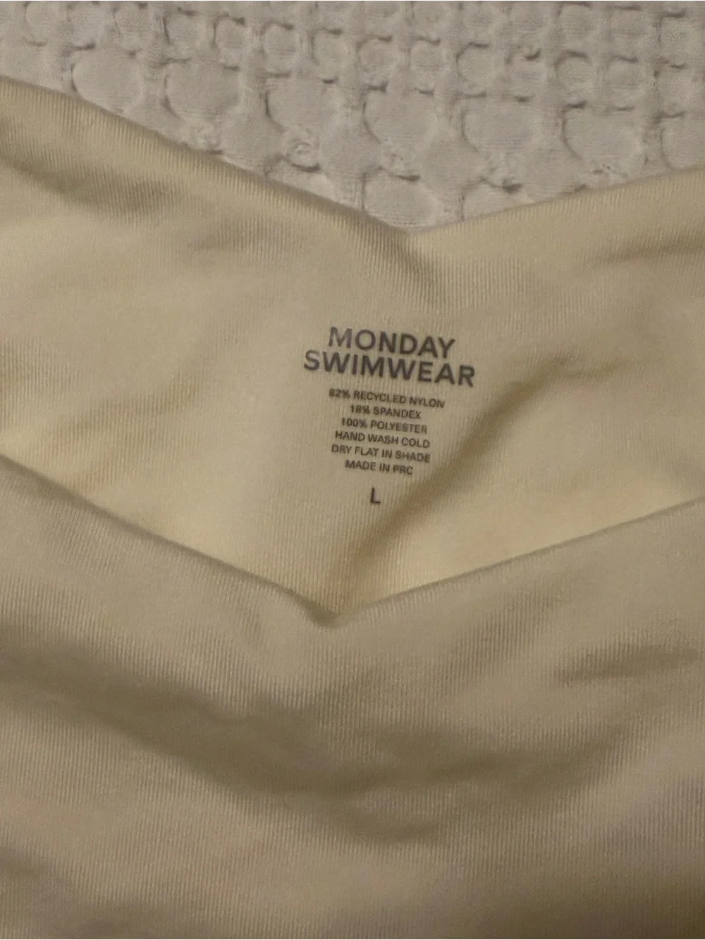 Monday Swimwear Cream Underwire Bikini Top with High-Cut Brief